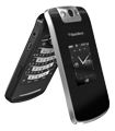BlackBerry Pearl Flip 8220 Left Side Angle Half Open